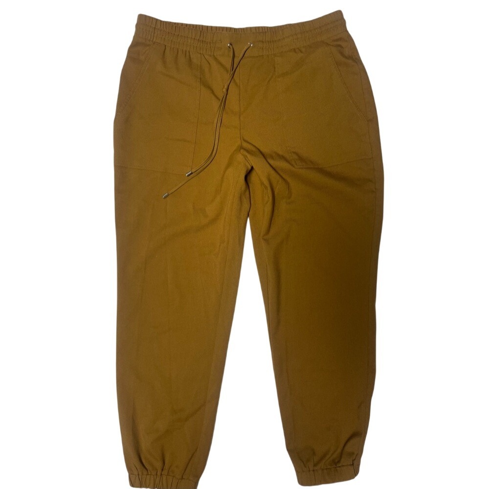 Nine‎ West Mustard Brown Mid Rise Joggers Women's Large